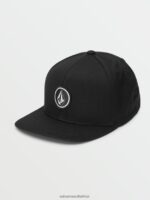 Z0ZR081298 Black Boys Quarter Twill Full Stone Cheese Hat Volcom Accessories