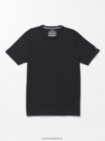 Z0ZR0812 Black Men Solid Short Sleeve Tee Volcom Clothing