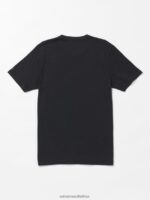 Z0ZR0812 Black Men Solid Short Sleeve Tee Volcom Clothing - Image 3