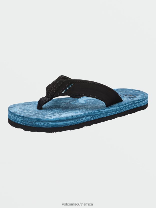 Z0ZR081310 Aged Indigo Boys Victor Big Youth Sandals Volcom Footwear - Image 9