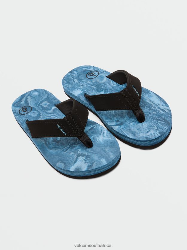 Z0ZR081310 Aged Indigo Boys Victor Big Youth Sandals Volcom Footwear - Image 1