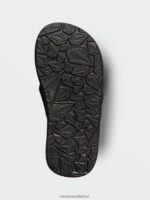 Z0ZR081315 Black White Boys Recliner Sandals Volcom Footwear - Image 3