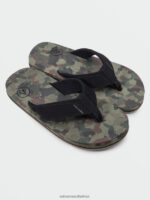 Z0ZR081318 Dark Camo Boys Victor Sandals Volcom Footwear