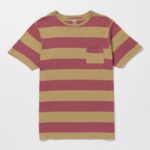 Z0ZR08131 Dark Khaki Men Bolders Crew Short Sleeve Shirt Volcom Clothing