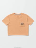Z0ZR081320 Clay Girls Pocket Dial Tee Volcom Clothing - Image 13