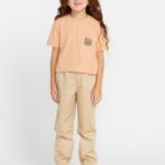 Z0ZR081320 Clay Girls Pocket Dial Tee Volcom Clothing