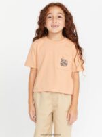 Z0ZR081320 Clay Girls Pocket Dial Tee Volcom Clothing - Image 8