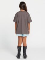 Z0ZR081321 Slate Grey Girls Truly Stoked Boyfriend Tee Volcom Clothing - Image 2