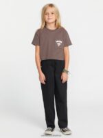 Z0ZR081323 Slate Grey Girls Pocket Dial Tee Volcom Clothing
