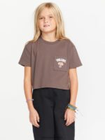 Z0ZR081323 Slate Grey Girls Pocket Dial Tee Volcom Clothing - Image 5