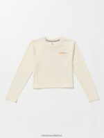 Z0ZR081325 Cloud Girls Pocket Dial Long Sleeve Tee Volcom Clothing - Image 4