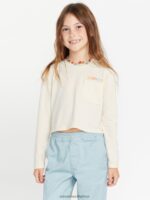 Z0ZR081325 Cloud Girls Pocket Dial Long Sleeve Tee Volcom Clothing - Image 9