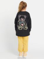 Z0ZR081327 Black Girls Werkin Doubles Long Sleeve Tee Volcom Clothing - Image 12