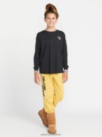 Z0ZR081327 Black Girls Werkin Doubles Long Sleeve Tee Volcom Clothing