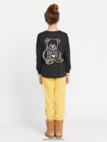 Z0ZR081327 Black Girls Werkin Doubles Long Sleeve Tee Volcom Clothing - Image 6