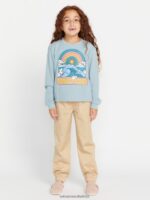 Z0ZR081328 Smokey Blue Girls Thermality Long Sleeve Tee Volcom Clothing