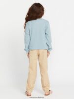 Z0ZR081328 Smokey Blue Girls Thermality Long Sleeve Tee Volcom Clothing - Image 3
