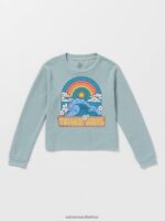 Z0ZR081328 Smokey Blue Girls Thermality Long Sleeve Tee Volcom Clothing - Image 6