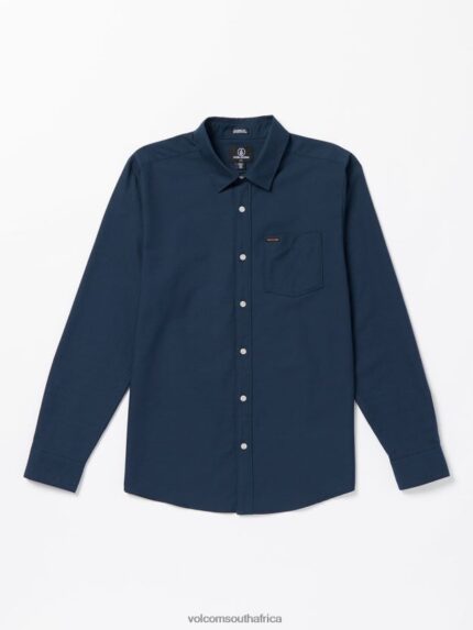 Z0ZR08132 Navy Men Veeco Oxford Long Sleeve Shirt Volcom Clothing