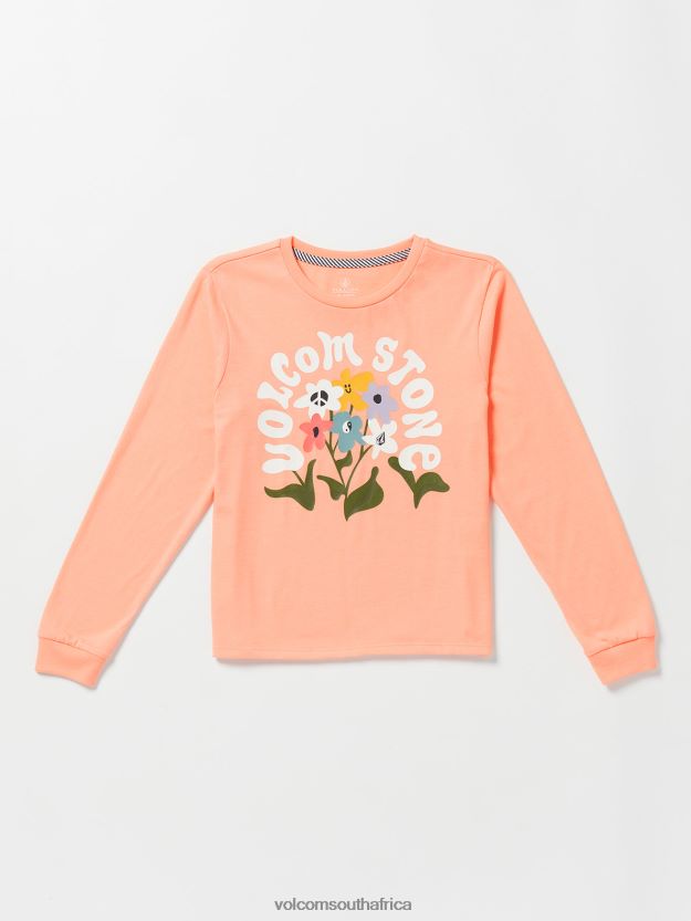 Z0ZR081330 Coral Girls Made From Stoke Long Sleeve Tee Volcom Clothing - Image 3