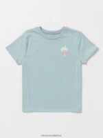 Z0ZR081332 Smokey Blue Girls Last Party Tee Volcom Clothing - Image 3