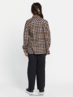 Z0ZR081333 Winter Orchid Girls Getting Rad Plaid Long Sleeve Shirt Volcom Clothing - Image 3