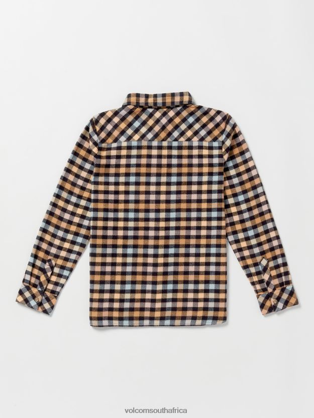 Z0ZR081333 Winter Orchid Girls Getting Rad Plaid Long Sleeve Shirt Volcom Clothing - Image 8