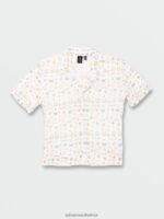 Z0ZR081334 Star White Girls Stickerbook Top Volcom Clothing - Image 3