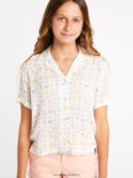 Z0ZR081334 Star White Girls Stickerbook Top Volcom Clothing - Image 5