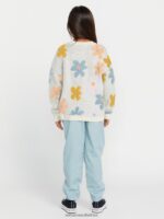 Z0ZR081337 Star White Girls Daizy Wheel Sweater Volcom Clothing - Image 3