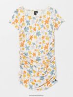 Z0ZR081340 Multi Girls Bust A Groove Dress Volcom Clothing - Image 3
