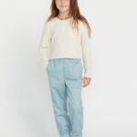 Z0ZR081350 Smokey Blue Girls Frochickie Jogger Pants Volcom Clothing