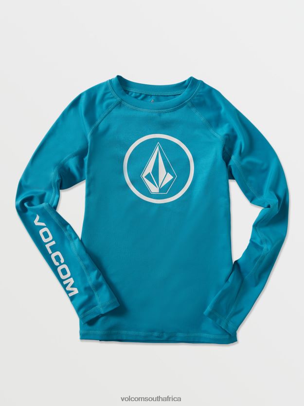 z0zr081352_barrier_reef_kids_lido_solid_long_sleeve_shirt_volcom_surf.jpg Z0ZR081352 Barrier Reef Kids Lido Solid Long Sleeve Shirt Volcom Surf - Image 1