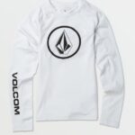 Z0ZR081354 White Kids Lido Solid Long Sleeve Shirt Volcom Surf