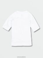 Z0ZR081357 White Kids Lido Solid Short Sleeve Shirt Volcom Surf - Image 2