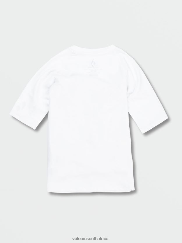 Z0ZR081357 White Kids Lido Solid Short Sleeve Shirt Volcom Surf - Image 2