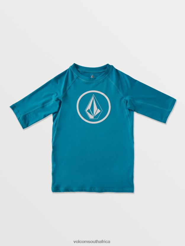 z0zr081360_barrier_reef_kids_lido_solid_short_sleeve_shirt_volcom_surf.jpg Z0ZR081360 Barrier Reef Kids Lido Solid Short Sleeve Shirt Volcom Surf - Image 1