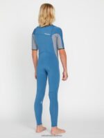 Z0ZR081366 Cruzer Blue Boys Modulator 2mm Chest Zip Short Sleeve Fullsuit Volcom Clothing - Image 28