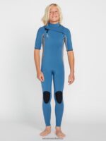 Z0ZR081366 Cruzer Blue Boys Modulator 2mm Chest Zip Short Sleeve Fullsuit Volcom Clothing - Image 30