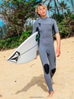 Z0ZR081368 Charcoal Boys Modulator 2mm Chest Zip Short Sleeve Fullsuit Volcom Clothing - Image 2