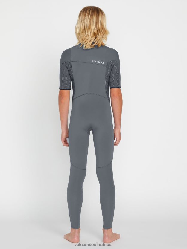 Z0ZR081368 Charcoal Boys Modulator 2mm Chest Zip Short Sleeve Fullsuit Volcom Clothing - Image 8