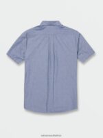 Z0ZR08136 Chambray Men Date Knight Short Sleeve Shirt Volcom Clothing - Image 3