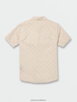 Z0ZR08137 Whitecap Grey Men Graffen Short Sleeve Shirt Volcom Clothing - Image 2