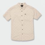 Z0ZR08137 Whitecap Grey Men Graffen Short Sleeve Shirt Volcom Clothing