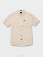 Z0ZR08137 Whitecap Grey Men Graffen Short Sleeve Shirt Volcom Clothing