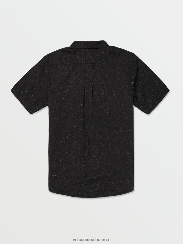 Z0ZR08138 Black Men Date Knight Short Sleeve Shirt Volcom Clothing - Image 2