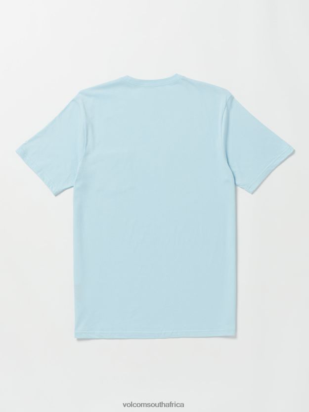 Z0ZR0813 Misty Blue Men Solid Short Sleeve Pocket Tee Volcom Clothing - Image 3
