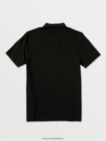Z0ZR08140 Black Men Wowzer Polo Short Sleeve Shirt Volcom Clothing - Image 2