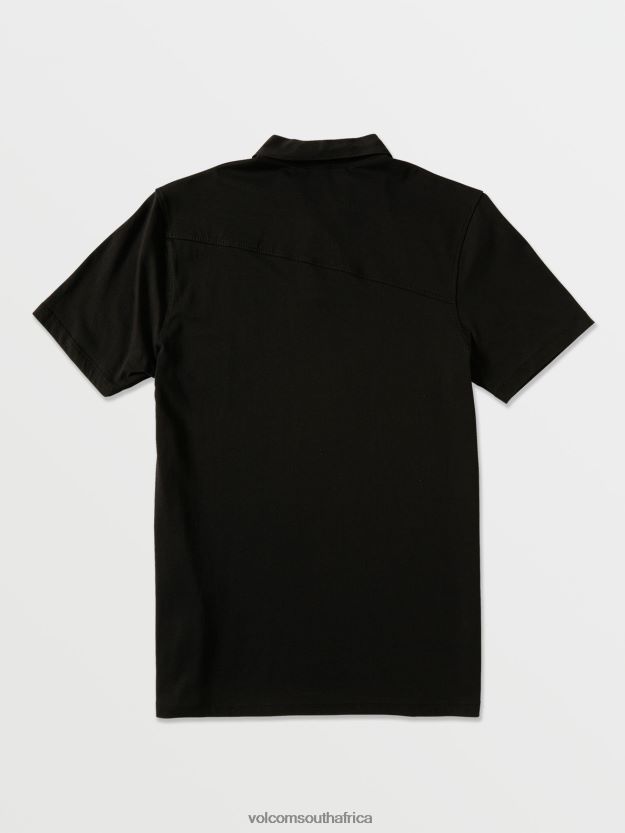 Z0ZR08140 Black Men Wowzer Polo Short Sleeve Shirt Volcom Clothing - Image 2