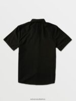 Z0ZR08141 New Black Men Everett Oxford Short Sleeve Shirt Volcom Clothing - Image 3